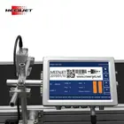 Meenjet Factory Automatic Batch Code Inkjet Date Printer for plastic bottle Carton box pouch metal wood glass