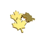 2019 Trade assurance Canada maple leaf Shape gold plating metal lapel label