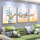 Decorative drawing sitting room triple frameless modern, simple, small and fresh 3D relief painting