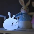Rabbit Rabbit Color Changing Sillicon Shaped Light Sensor Animal Night Light