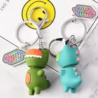 Gifts Custom Spring Mounted Dinosaur Keyring 3D Keychain Figure For Gifts And Promotion