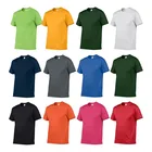 High Quality 100% Cotton 180gsm Men Unisex Multicolor Wholesale Solid OEM Logo Blank Custom Design plain t shirts