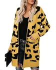 Sweater 2020 New Sweater Ladies Hot Sale Mid-Length Double Pocket Leopard Print Cardigan