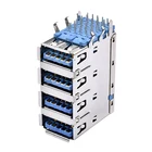 A-type Female Socket 4 Ports Usb 3.0 Connector 4 Stacks