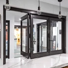 Modern design multi functions folding glass windows interior aluminum sliding bifold window