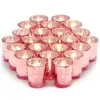 OEM ODM Mercury Glass Tealight Rose Gold Candle Holder Wedding