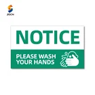 Public Notice Sticker Clean Hands Self Adhesive Notice Sign sticker for warning