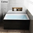 modern style matte acrylic stone bathtub square freestanding used bathtub
