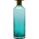 cheap clear lake green water cubic copper ring insert household table decoration crystal wholesale murano glass vase
