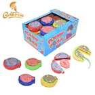 Chaozhou Manufacture Big Size Fruity Crazy Roll Tape Chewing Bubble Gum In Plastic Container
