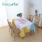 Colourful Wave Point Printed eco friendly branded table cloth handmade elastic table cover