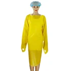 Hospital Yellow CPE Isolation Disposable Surgical Gown Doctor Uniform