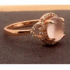 Brilliant Cz Brilliant Ring Brilliant Beauty Girls Cz Inlaid Set Rose Gold 975 Rings