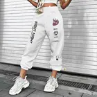 Loose pants women harem sweat jogger pants character print pants for women