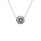 Delicate Silver Jewelry Manufacturer Women Zircon 925 Sterling Silver Necklace