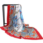 100Cm Russian Jewish Islam Ladies Neck Tie Silk Scarf With Lurex