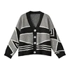 Women Ladies Clothing Winter Outerwear Coats Cardigan High Collar Long Sleeve Knitted Sweater