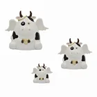 Ceramic angel Cow animated money saving box toy safe porcelain money bank