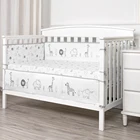 Set Bedding Animal Party Theme Nursing Crib Set 4 Piece Bedding Soft Baby Bedding Set 100% Organic Cotton
