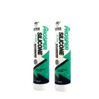 Clear/transparent gap filling stained glass silicone sealant in barrel
