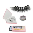 3D Mink Lashes Private label fluffy dramatic 3d mink strip eyelashes