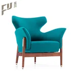 lobby leisure sofa with wood frame for hotel furniture