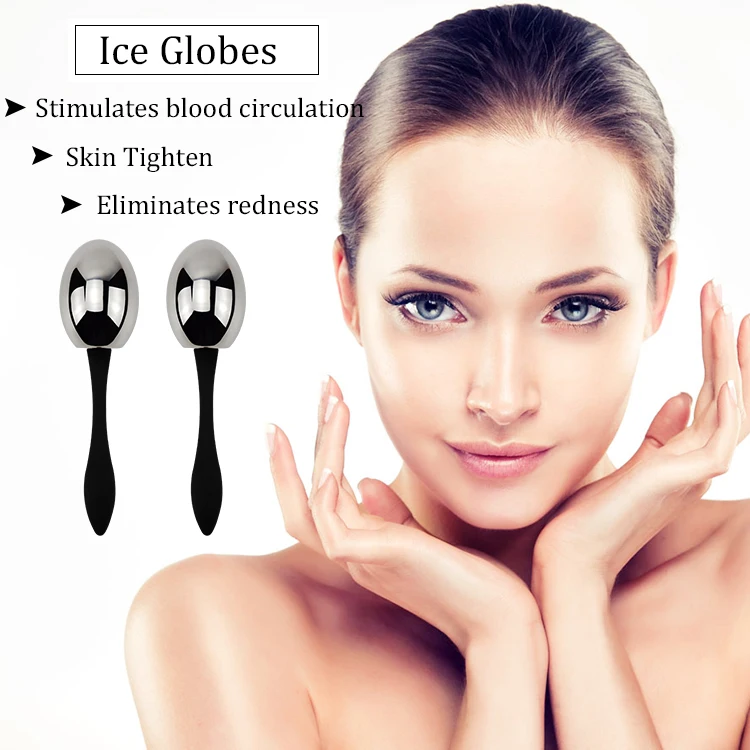 Luxury Facial Ice Globes Roller Stainless Steel Cryo Facial Stick Face