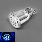 Door bell symbols 16mm Metal Push Button Switch press button Self-reset 1NO Flat head Momentary With indicator light