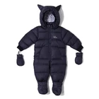 Wholesale Personalised Hooded Animal Boy Jumpsuit Dino Fluffy Brown Baby Romper
