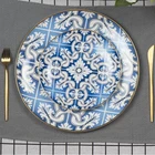 antique dinnerware sets fine bone china blue and white pattern dinner plates sets with gold rim