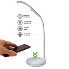 Touch sensor led study table led lamp rechargeable cordless wireless charger with led lighting lamp