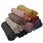 Wholesale Customized Retro Pearl Lace Head Cotton Scarf Women Hijab