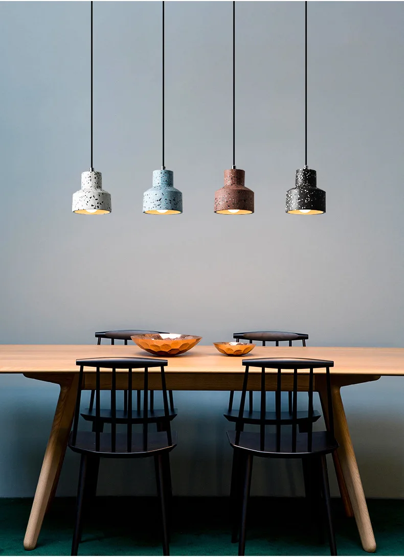 Modern Nordic style terrazzo pendant lamp home decoration