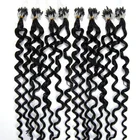 Micro Ring Links Easy Loop Beads Remy Natural Brazilian Human Hair Extensions curly micro loop hair extension