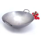 Traditional Iron Wok Tafel Gaz Cook Pot Non-Stick Pan Non-Coating Gas Cooker Outdoor Cookware