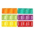 Melamine Stackable 3-Compartment Divided Sauce Dish with Pan Scraper 7.4" x 2.7" x 0.9" Inch Set of 90 White