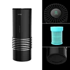 Aluminum Housing USB installation 3 speeds touch panel LED light H11 HEPA+Activated Carbon filter car air purifier