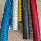 3k Plain Twill Matte Glossy Surface carbon pipe tube, fiber carbon tube, Round Square carbon tube coloured