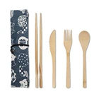Chopsticks Wood Fork And Knife Set Wholesale Custom Wooden Chopsticks Fork Knife And Spoon Dinnerware Gift Set