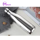 Customized no sweat double wall insulated reusable colored cola shaped 304 stainless steel sport water bottles