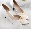 Bride wedding shoes pearl crystal beads shoe upper