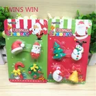 Wholesale best price Christmas cartoon shape 3D rubber eraser 622