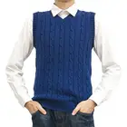 Fashion Brand winter custom sweater mens sleeveless vest v neck men knit sweater wool sweater