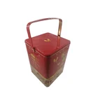Rectangular Square Buscuits Tin Cans Cookie Tins Food Tin Cans With Handle