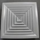 HVAC air conditioning supplying 4-way diffuser