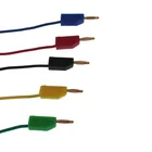 5color stackable gold plated 2mm banana test leads copper shrouded banana plug