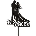 Wedding cake topper bride and groom romantic marriage for wedding acrylic cake decoration topper