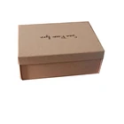 New products 2019 custom luxury kraft paper packaging foldable base handmade box with lid