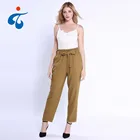 Summer stylish 100% cotton ankle-length elegant casual pants for women