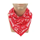 Chinese factory direct custom logo printed red color minion bandana headwear for mens